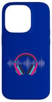 Coque pour iPhone 14 Pro Casque pour artistes, DJ, contrôle audio LED clignotant