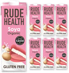 Rude Health 6 x 1 Litre Organic Soya Dairy-Alt Milk, 100% Natural Organic Drink,