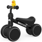 MHCYLION Draisienne Enfants Vélo Bébé sans Pédales 10-24 Mois Jouet Baby Walker Fille Garçon 1-2 Ans Jouet d'Equitation Trotteur Bebe Mini Bike Cadeau Anniversaire Noel-Noir