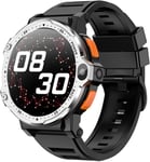 Téléphone Smartwatch 4g Lte Android 8.1 2gb/4gb Ram 16gb/64gb Rom 1.54'' Écran Tactile Rond Support Carte Sim/Caméra/Gps/Wifi/Fréquence Cardiaque Smartwatch Pour Hommes Et Femmes (Argent 16gb)