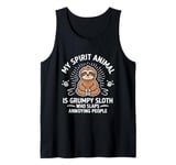 My Spirit Animal Is A Grumpy Sloth funny Tank Top