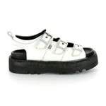 Kickers Knox Lo Womens White/Black Sandals Leather - Size UK 6.5