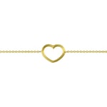 Bracelets Brillaxis  Bracelet  coeur en or jaune 18k