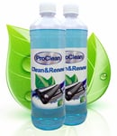 ProClean 2x900ml Shaver Cleaner Fluid Refill For Braun Clean Renew Cartridge CCR