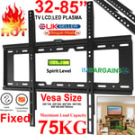 TV WALL BRACKET MOUNT SLIM FOR 32 40 50 55 60 65 70 80 85 INCH 3D LCD LED PLASMA