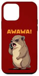 Coque pour iPhone 12 mini Appel téléphonique en colère de Rock Hyrax Awawa Funny Groundhog Dassie