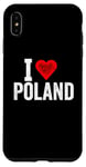 iPhone XS Max Funny Design Retro I Love Poland with a Red Heart Case