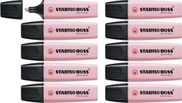 Highlighter - STABILO BOSS ORIGINAL Pastel - Pack of 10 - Pink Blush