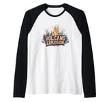 Feel the Fury of a Massive Volcano Explosion Outfit Raglan Baseball Tee