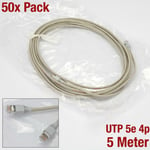 50x Chat 5e 4P UTP Câble Patch Câble Réseau Câble Ethernet DSL Xbox PS4 Lan RJ45