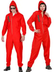 Rød Papirhuset / Money Heist Inspirert Jumpsuit - Kostyme Unisex