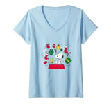 Peanuts - Snoopy & Woodstock Christmas Overload V-Neck T-Shirt