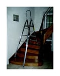 Escabeau 4 marches pour escalier - Hauteur de travail max 2m88 - 19104PDN