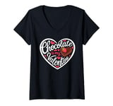 Womens Valentines Day Chocolate Lover Chocolate Is My Valentines V-Neck T-Shirt