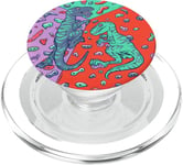 T-Rex Rock Climbing Dino Bouldering PopSockets PopGrip pour MagSafe