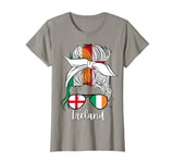 Ireland Half English Half Irish Girl England Éireann Kids T-Shirt