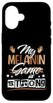 Coque pour iPhone 16 Melanin Game Black Queen Afro Women Black History Month Girl