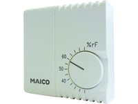 Maico Hygrostat Hy 230, Elektronisk Fugtmåling, Med Drejeknap På Front Til Af-/Befugtning. Ip30, Arbejdsområde 20-80% Rh. Mål 71X71x27 Mm.