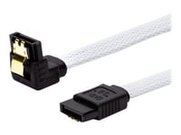 Savio Gak-03 - Sata-Kabel - Serial Ata 150/300/600 - Sata (Hane) Spärrad Till Sata (Hane) Vinklad - 30 Cm - Vit