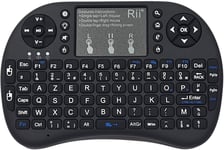 i8+ : Mini Clavier sans Fil (AZERTY),Rétro-éclairé,Ergonomique avec Touchpad,pour Raspberry 3/4,SmartTV,Mini PC,HTPC,Console,PC