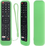 Housse Coque En Silicone Pour Hisense Telecommande, En2R30N En2K30P En2P30H En2J30H En2D30H, Etui De Protection Pour Hisense Telecommande, Antiderapage, Antisismique, Lavable(Vert Lumineux)