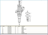 Pumpmunstycke Bosch - VW - Passat, Polo, Sharan. Audi - A4, A6, A2. Skoda - Fabia, Superb. Seat - Ibiza, Alhambra, Cordoba. Ford - Galaxy