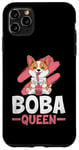 Coque pour iPhone 11 Pro Max Boba Queen - Thé au lait pour chien - Pour amoureux des perles