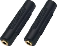 4 Pôles 3,5Mm 1/4 Femelle À Femelle Connecteur Audio Stéréo Aux Trrs Pour Écouteurs,Adaptateur Casque,Smartphone Compatible,Ordinateur Portable(2 Pack-3.5Mm F/F)[CAS314065]