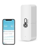 WiFi Thermomètre Hygromètre Intérieur, Mini Température et d'Humidité Intelligent pour Serre à Vin, Cave À Vin,Sous-sol,Surveillance Distance,Alerte Notification,Stockage Exportation des Données.1PCS