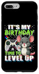 Coque pour iPhone 7 Plus/8 Plus It's My Birthday Rat Time to Level Up Jeu vidéo