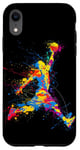 Coque pour iPhone XR Splash d'action coloré pour les amateurs de basket-ball