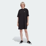 adidas Originals Womens Adicolor Classics Big Trefoil T-Shirt Dress - Black / 8