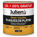 Julien Peinture Sous-Couche - Plaques de Plâtre Cartonnées - Blanc Mat 2,5L + 20% Gratuit