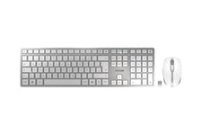 CHERRY DW 9100 SLIM - sæt med mus og tastatur - QWERTZ - tysk - hvid/sølv Indgangsudstyr