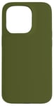 Coque pour iPhone 15 Pro Couleur vert combat