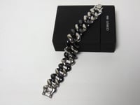 CERRUTI 1881 Silver and Ceramic Crystal Chain Bracelet