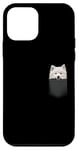 Coque pour iPhone 12 mini Chiot samoyède amusant dans la poche pour amoureux des animaux