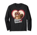 Beavers Are My Valentine Cute Beaver Heart Valentines Day Long Sleeve T-Shirt