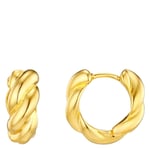 Orelia Jewellery Polished Twist Huggie Hoops