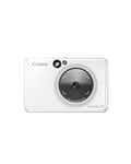 Canon Zoemini S2 Instant Camera Printer 8MP - Compact with Mirror, Ring Light Camera, Zink Sticky-Back Photo Paper, Portable, Pearl White