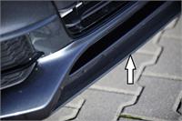 Rieger Tuning 00099125 DTM centersplitter till 00055468, ABS-plast, kolfiber-look, för dimljus, S-line