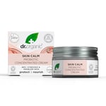 Crème Concentrée Probiotique Dr Organic Skin Calm, Pour les Rougeurs, Peau Sèche, Sensible et Irritable,Testé Dermatologiquement, Végan, Sans Cruauté, Sans Parabène et SLS, 50ml