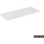 Otitec - Plan de vasque en bois blanc alpin L.140 x P.46 x H.2,5 - Blanc Alpin