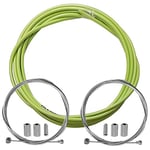 cyclingcolors gaine frein vélo avec câble embouts kit avant arrière compatible avec Shimano Sram cycle ville route vtt insert performance cable (Vert)