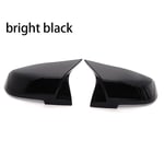 NCUIXZH Rearview Facelifted Modified Car Styling Side Wing Carbon Fiber Pattern Mirror Cover Caps,For BMW F20 F21 F22 F23 F30 F31 GT F34-bright black