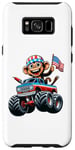 Coque pour Galaxy S8+ Patriotic Monkey 4 juillet Monster Truck American
