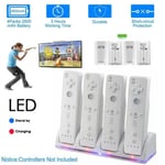 Nouveau Chargeur station d'accueil + 4 x 2800mAh Batterie pour télécommande Nintendo WiiU /Wii Blanc (Arrivée dans 2-8 jours)