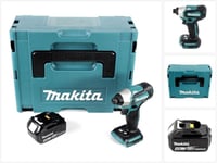 Akkuiskuväännin Makita DTD 155 RM1 18 V Makpac + 1 x BL1840 B 4,0 Ah akku - ilman laturia