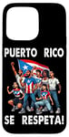 Coque pour iPhone 15 Pro Max Puerto Rico Se Respeta PR Drapeau Boricua Protest Fist Foule