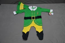 New Baby Buddy Elf Movie Christmas Outfit + Hat 3-6 months Up To 18lb 8kg BNWT